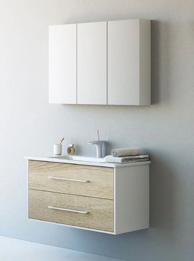 Тумба под умывальник подвесная Aqwella Miami 75 белый/дуб сонома MAI0175