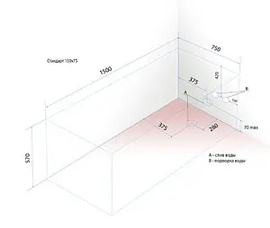 Ванна акриловая Triton Стандарт 150x75 Н0000099506 Ванна акриловая Triton Стандарт 150x75 Н0000099506, 3