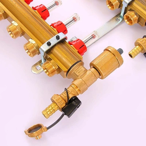 Группа коллекторная с расходомерами 9 отводов 1&quot;в/в x ¾&quot;ек Tiemme 3870009