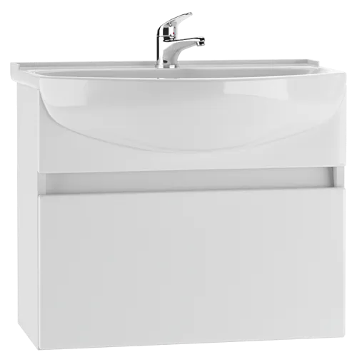 Тумба под умывальник подвесная Айсберг Амур 60 белый DA3007T