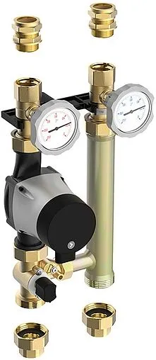 Трехходовой термостатический смесительный клапан левый 1½&quot; Kvs 8.0 Meibes M66625.2