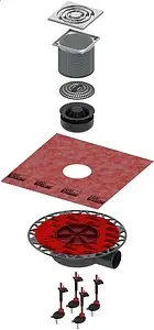 Трап горизонтальный Set TECEdrainpoint S 100x100мм KDP-S110 Трап горизонтальный Set TECEdrainpoint S 100x100мм KDP-S110, 1