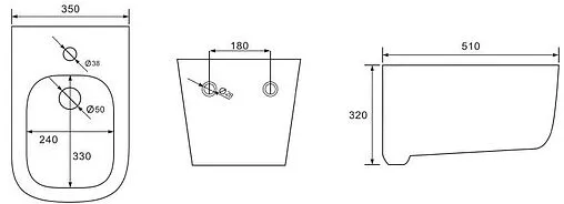 Биде подвесное Aquatek Дива белый AQ1012-00