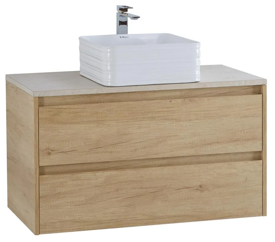 Тумба-умывальник подвесная BelBagno KRAFT 90 Rovere Nebrasca Nature KRAFT-900-2C-SO-RNN+, 4