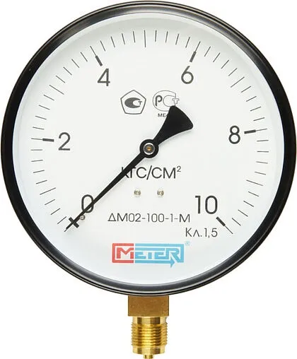 Манометр радиальный Meter ДМ 02-100-1-М 100мм 16 бар М20х1,5 00726