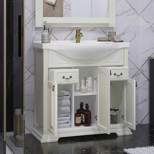 Тумба под умывальник напольная Opadiris Риспекто 85 слоновая кость 00-00006703