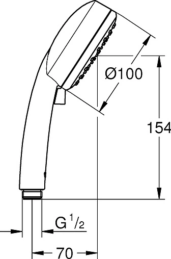 Лейка ручного душа Grohe Tempesta Cosmopolitan хром 2757120E Лейка ручного душа Grohe Tempesta Cosmopolitan хром 2757120E