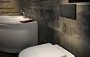 Клавиша смыва для унитаза OLI Slim 886040 черный матовый, 5