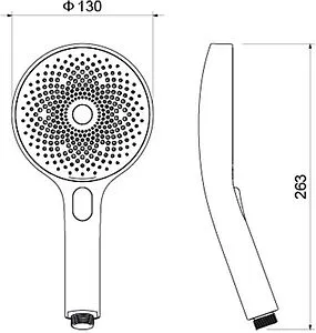Лейка ручного душа Aquatek Оберон хром AQ2007CR Лейка ручного душа Aquatek Оберон хром AQ2007CR, 2