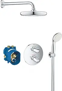 Душевая система с термостатом для душа Grohe Grohtherm 1000 хром 34614001 Душевая система с термостатом для душа Grohe Grohtherm 1000 хром 34614001, 1