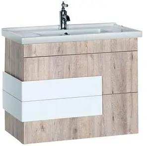 Тумба-умывальник Aquanet Мадейра 80 дуб кантри/белый 00183071+00182324 Тумба-умывальник Aquanet Мадейра 80 дуб кантри/белый 00183071+00182324, 1