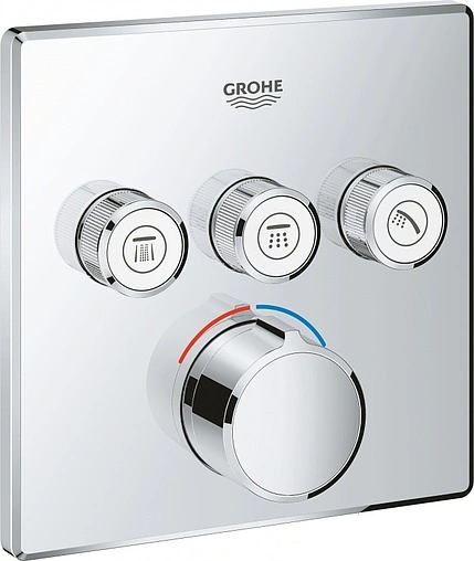 Смеситель для ванны скрытого монтажа Grohe Grohtherm SmartControl хром 29149000