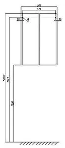 Шкаф двухстворчатый Aquaton Йорк 60 выбеленное дерево 1A171303YOAY0, 2