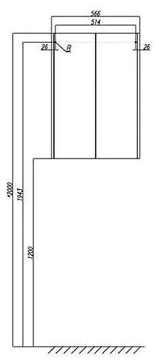 Шкаф двухстворчатый Aquaton Йорк 60 выбеленное дерево 1A171303YOAY0