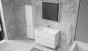 Тумба под умывальник подвесная Raval Wector 90 белый Wct.01.90/P/W/MD, 5