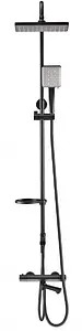 Душевая система с термостатом для ванны Swedbe Hermes чёрный матовый 5115B Душевая система с термостатом для ванны Swedbe Hermes чёрный матовый 5115B, 4