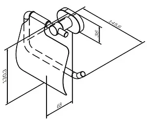 Держатель туалетной бумаги Am.Pm Sense L хром A74341400 Держатель туалетной бумаги Am.Pm Sense L хром A74341400, 2