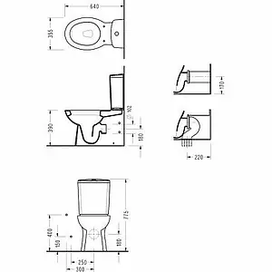 Унитаз-компакт с функцией биде Serel Nita белый NT02BM, 2