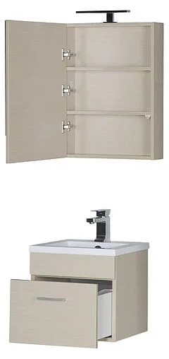 Шкаф-зеркало Aquanet Нота 50 L светлый дуб 00172681