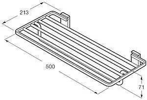 Полка для полотенец Roca Rubik хром 816848001, 2