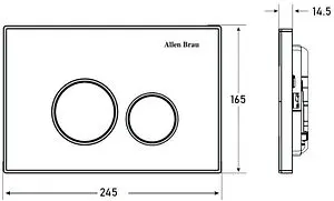 Клавиша смыва для унитаза Allen Brau Priority 9.20005.20 белый глянцевый Клавиша смыва для унитаза Allen Brau Priority 9.20005.20 белый глянцевый, 2