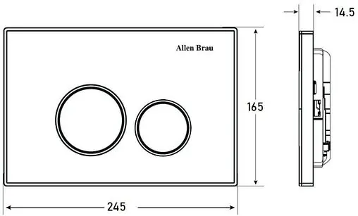 Клавиша смыва для унитаза Allen Brau Priority 9.20005.20 белый глянцевый