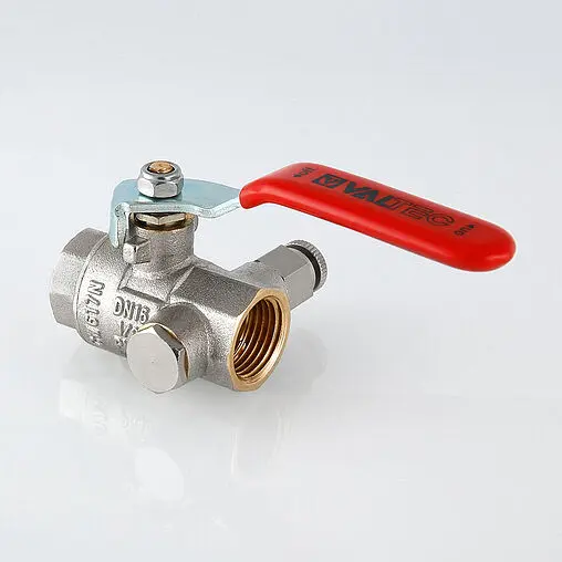 Кран шаровый с дренажем и воздухоотводчиком ½"в x ½"в Valtec Base VT.245.N.04 Кран шаровый с дренажем и воздухоотводчиком ½"в x ½"в Valtec Base VT.245.N.04