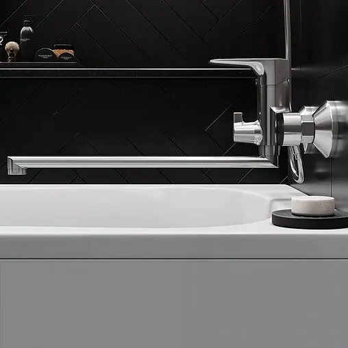 Смеситель для ванны с длинным изливом Damixa Origin Evo хром 789500000