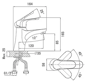 Смеситель для раковины D&K Wurzburg Bayern хром DA1112101 Смеситель для раковины D&K Wurzburg Bayern хром DA1112101, 2