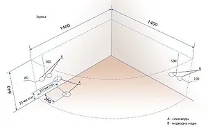 Ванна акриловая Triton Эрика 140x140 Н0000000221, 3