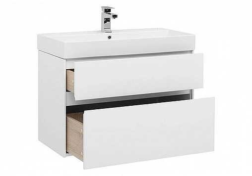 Тумба-умывальник Aquanet Бруклин 85 белый 00203960+