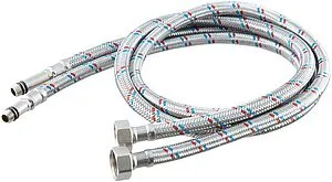 Гибкая подводка для смесителя (пара) Azario 0.3м x ½"в x М10x1 L18/35мм AZ-30MF Гибкая подводка для смесителя (пара) Azario 0.3м x ½"в x М10x1 L18/35мм AZ-30MF, 1