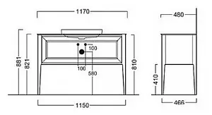 Тумба-умывальник напольная Kerama Marazzi Plaza Classic 120 1+1 капучино PL.C.120.1+1\\CAP+PL.wbi.55.1+ Тумба-умывальник напольная Kerama Marazzi Plaza Classic 120 1+1 капучино PL.C.120.1+1\\CAP+PL.wbi.55.1+, 2