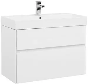 Тумба-умывальник Aquanet Бруклин 85 белый 00203960+00198208 Тумба-умывальник Aquanet Бруклин 85 белый 00203960+00198208, 1