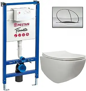 Комплект 6 в 1 Pestan Fluenta Rimless SET40006661PC с кнопкой Play хром глянцевый Комплект 6 в 1 Pestan Fluenta Rimless SET40006661PC с кнопкой Play хром глянцевый, 1