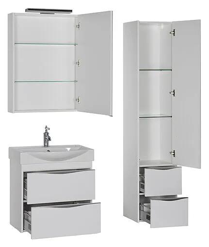 Шкаф-зеркало Aquanet Франка 65 R белый 00183043