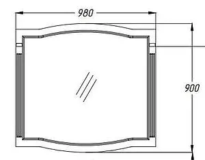 Зеркало Opadiris Лаура 100 белый матовый Z0000012819, 2