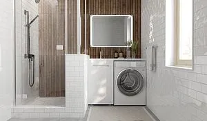 Тумба под умывальник напольная над стиральной машиной Raval Forte 110 L белый For.01.110.L/N/W, 5