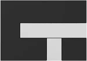 Клавиша смыва для унитаза Sanit LOS 16.733.00..0015 кнопки/хром глянцевый, панель/черный глянцевый, 1