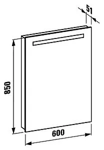 Зеркало с подсветкой Laufen Case 60 4.4722.1.996.144.1, 2