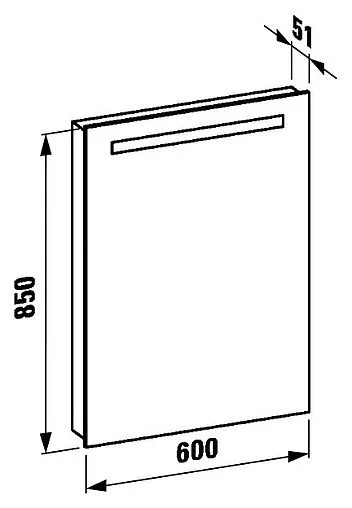 Зеркало с подсветкой Laufen Case 60 4.4722.1.996.144.1