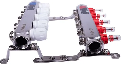 Группа коллекторная с расходомерами 5 отводов 1&quot;в/в x ¾&quot;ек FDV S1101A-1/5