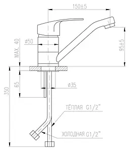 Смеситель для раковины Rav Slezak Kongo хром K015.5 Смеситель для раковины Rav Slezak Kongo хром K015.5, 2