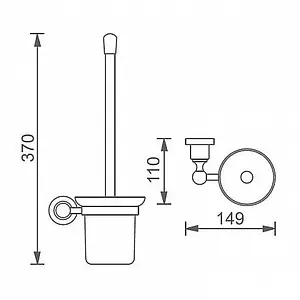 Ёршик для унитаза Aquanet золото 3888, 2