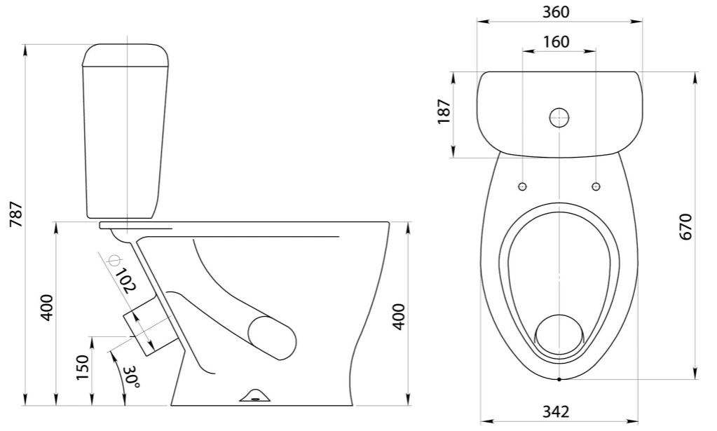 Унитаз-компакт Santeri Воротынский голубой 1.P401.7.S06.00B.F