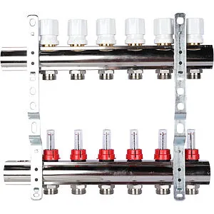 Группа коллекторная с расходомерами 6 отводов 1"в/в x ¾"ек Luxor CD 477/6 15662706N Группа коллекторная с расходомерами 6 отводов 1"в/в x ¾"ек Luxor CD 477/6 15662706N, 3