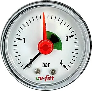Манометр аксиальный Uni-fitt 50мм 4 бар ¼&quot; 305D1020, 1