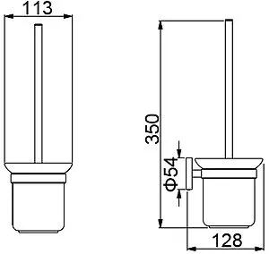 Ёршик для унитаза Timo Saona чёрный матовый 13061/03 Ёршик для унитаза Timo Saona чёрный матовый 13061/03, 2