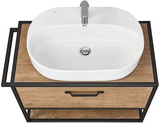 Тумба-умывальник подвесная Aquaton Лофт Фабрик 80 дуб кантри 1A2424K1LTDY0