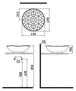 Раковина Bien Pent 49 белый PNLG04901FD0W3000, 2